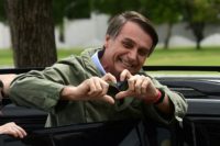 Far-right president-elect Jair Bolsonaro, pictured in Rio on October 28, 2018, promised in his victory speech to "change Brazil's destiny" Far-right president-elect Jair Bolsonaro, pictured in Rio on October 28, 2018, promised in his victory speech to "change Brazil's destiny"