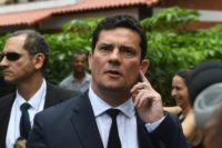 Judge Sergio Moro leaves the house of Brazilian President-elect Jair Bolsonaro on November 1, 2018 after accepting a post as justice minister