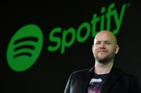 Swedish music streaming service Spotify, whose CEO Daniel Ek is seen here, saw shares drop after a disappointing quarterly update