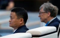 Alibaba's Jack Ma (L) made the comments as Beijing comes under pressure to take in more imports
