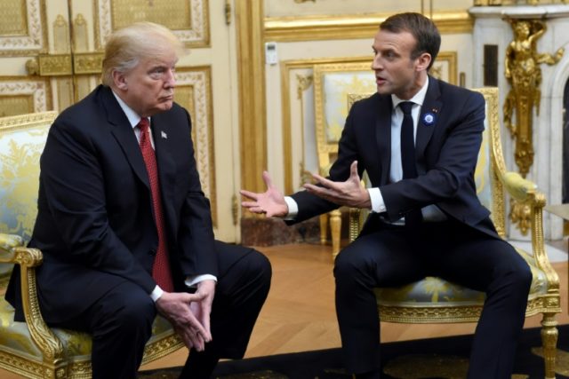 Macron, Trump in show of unity after row over Europe's defence