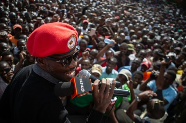 Bobi Wine performs concert in Uganda as police watch on