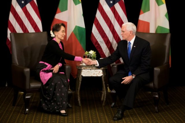 Pence takes Suu Kyi to task over Myanmar treatment of Rohingya