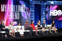 The team behind "My Brilliant Friend" is seen here during the HBO portion of the Summer 2018 Television Critics Association press tour in Beverly Hills, California