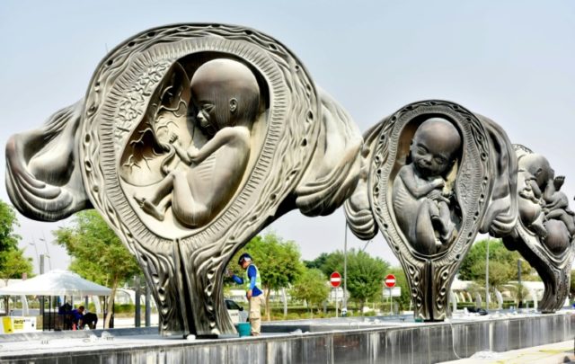 Giant Damien Hirst uterus sculptures catch eye at Qatar hospital