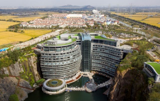 This place is the pits: China opens luxury hotel in quarry