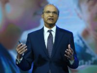 Medtronic Chairman and CEO Omar Ishrak speaks at CES, the world's largest annual consumer technology trade show, in 2016