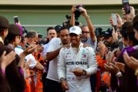 F1 champion Lewis Hamilton won his 11th GP of a dominant season in a star-studded finale at Abu Dhabi