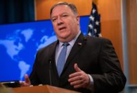 US Secretary of State Mike Pompeo, shown here, will join Pentagon chief Jim Mattis in briefing US senators on developments related to Saudi Arabia