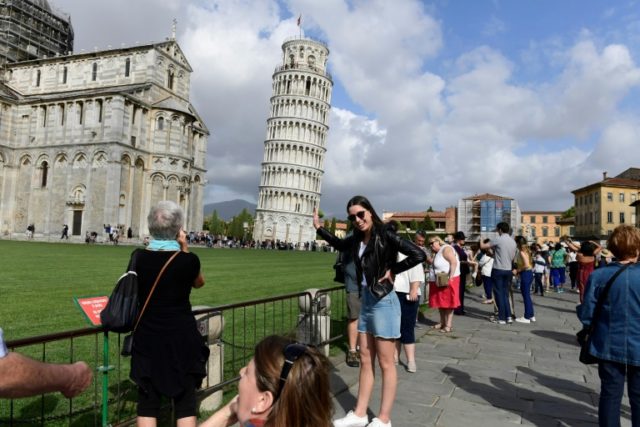 Not-so-Leaning Tower of Pisa as landmark straightens