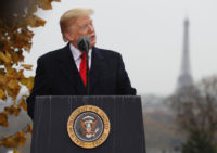Trump pays tribute to fallen soldiers in Paris speech