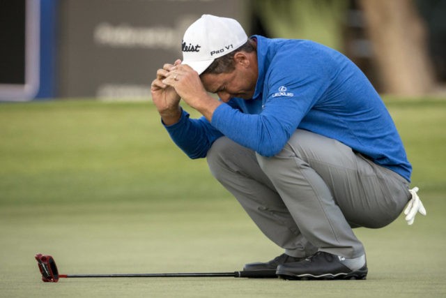 RSM Classic Golf Charles Howell III reacts after winning a playoff against Patrick Rodgers on the 18th green in the final round of the RSM Classic golf tournament on Sunday, Nov. 18, 2018, in St. Simons Island, Ga. (AP Photo/Stephen B. Morton) The Associated Press