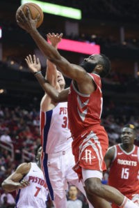 Harden's 43 points leads Rockets over Pistons 126-124