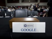 Google CEO Congress FILE In this Sept. 5, 2018, file photo an empty chair reserved for Google's parent Alphabet, which refused to send its top executive, is seen as Facebook COO Sheryl Sandberg accompanied by Twitter CEO Jack Dorsey testify before the Senate Intelligence Committee hearing on Capitol Hill in Washington. Google CEO Sundar Pichai will testify next week at a congressional hearing on the company’s business practices, just three months after aides put up an empty chair to symbolize his refusal to appear. (AP Photo/Jose Luis Magana, File) The Associated Press