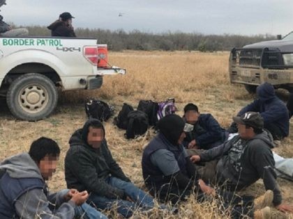 Laredo Sector agents apprehend a group of 63 illegal aliens on a ranch near the Texas bord