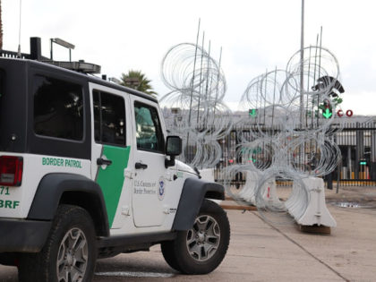A Border Patrol Jeep at the Tecate Port of Entry