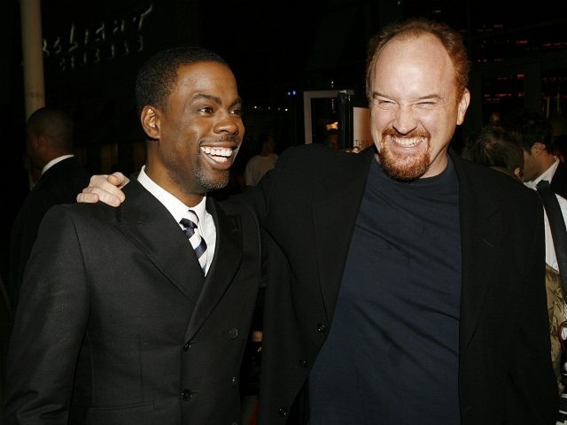 LOS ANGELES - MARCH 7: Actor/writer/director Chris Rock (L) and co-writer Louis CK arrive at the premiere of Fox Searchlight Picture’s ‘I Think I Love My Wife’ at the ArcLight Cinemas on March 7, 2007 in Los Angeles, California. (Photo by Kevin Winter/Getty Images)LOS ANGELES - MARCH 7: Actor/writer/director Chris …