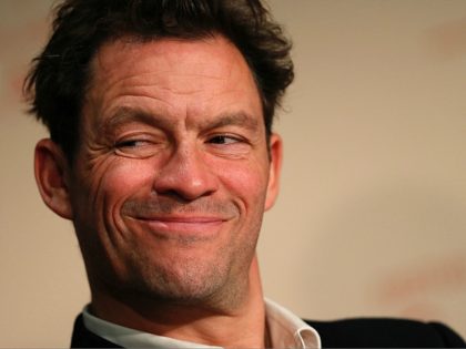 British actor Dominic West attends a press conference for the film 'The Square'