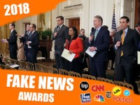 WASHINGTON, DC - NOVEMBER 07: White House television correspondents report after U.S. President Donald Trump gave a press conference a day after the midterm elections on November 7, 2018 in the East Room of the White House in Washington, DC. Republicans kept the Senate majority but lost control of the …