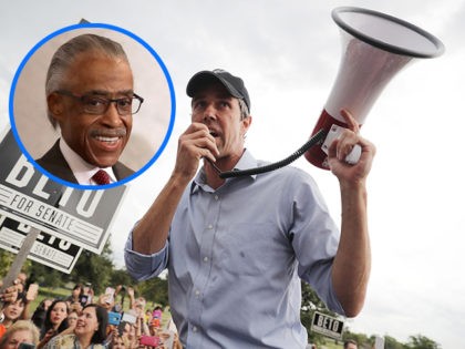 (INSET: Al Sharpton) SAN ANTONIO, TEXAS - OCTOBER 31: U.S. Senate candidate Rep. Beto O'Ro