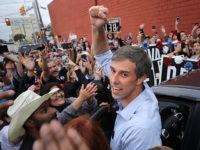 Polls Tighten In Texas Senate Race Between Beto O'Rourke And Ted Cruz SAN ANTONIO, TEXAS - NOVEMBER 04: U.S. Senate candidate Rep. Beto O'Rourke (D-TX) pumps his fist for a cheering crowd before departing a campaign rally at the Alamo City Music Hall November 04, 2018 in San Antonio, Texas. As Election Day approaches polls have shown the gap narrow between O'Rourke …