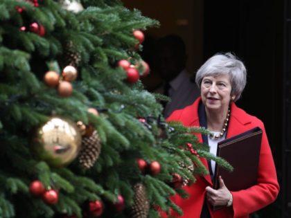 Britain's Prime Minister Theresa May leaves 10 Downing Street in London on December 4, 2018. - British MPs on Tuesday begin debating a highly contentious Brexit deal amid a row over the government's refusal to publish its legal advice, as a top EU court lawyer said Britain can unilaterally change …