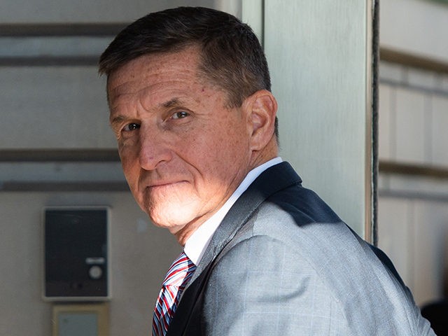 Former US National Security Advisor General Michael Flynn arrives for his sentencing heari