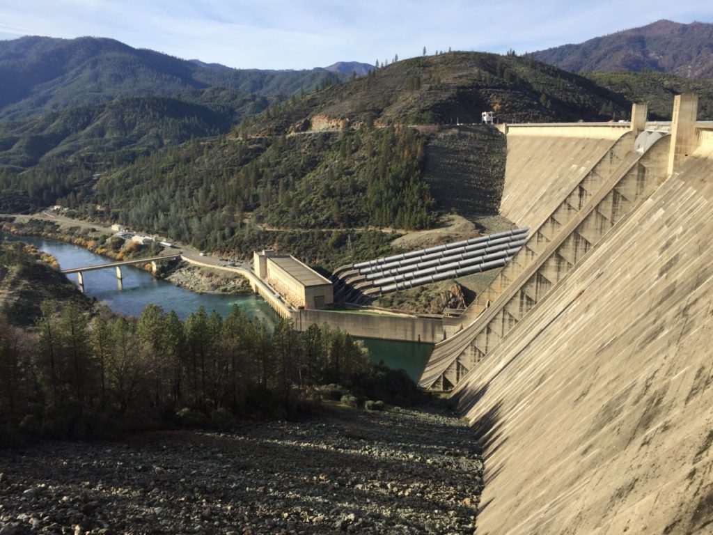 Shasta Dam and Sacramento River (Joel Pollak / Breitbart News)