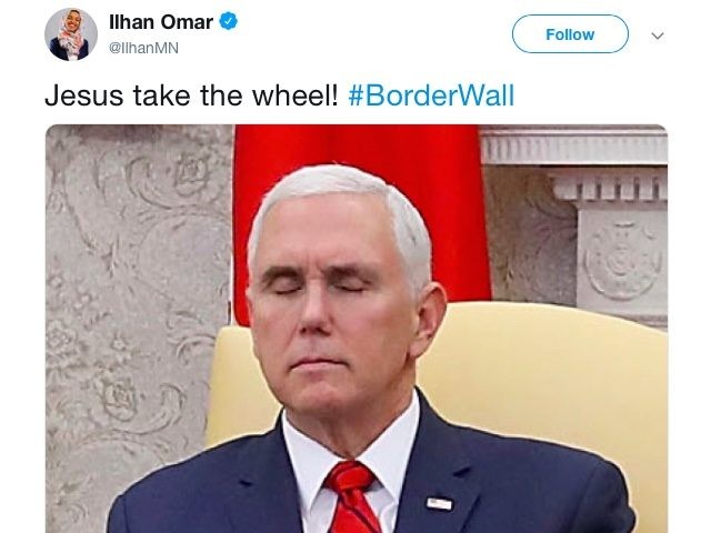 Ilhan Omar Jesus Take the Wheel (Screenshot / Twitter)