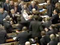 Screenshot brawl Ukrainian lawmakers broke out into a massive brawl Thursday during a parliamentary session, continuing a long-held tradition of throwing punches at each other over the issues of the day.