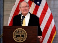 U.S. Sen. Lamar Alexander, R-Tenn., speaks at the unveiling of the official portrait of Tennessee Gov. Bill Haslam, Monday, Dec. 17, 2018, in Nashville, Tenn. Alexander said Monday he is not running for re-election in 2020. (AP Photo/Mark Humphrey)