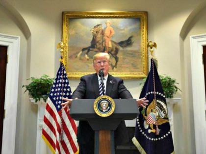 President Donald Trump talks about immigration and border security from the Roosevelt Room of the White House in Washington, Thursday, Nov. 1, 2018.