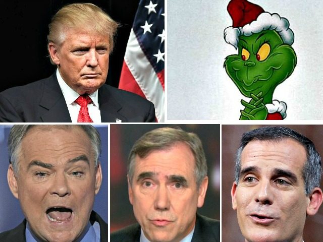 Trump, The Grinch, Kaine, Merkley, Garcetti