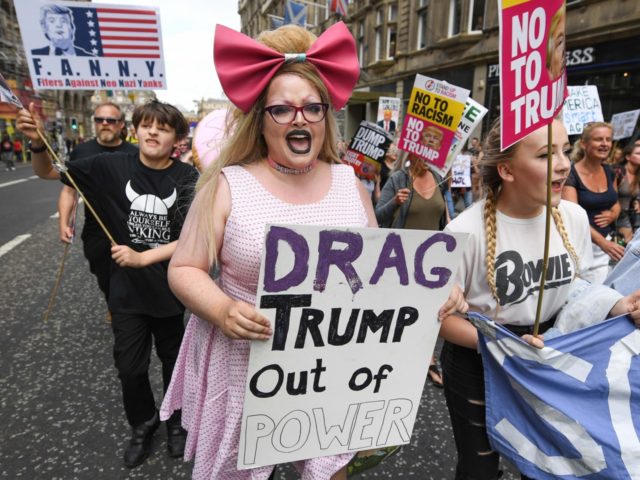 anti-Trump sign (Jeff J Mitchell / Getty)