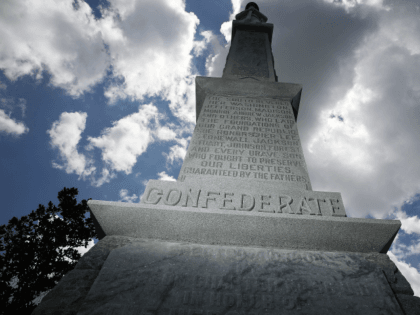 A Confederate monument featuring a statue of a Confederate soldier is seen at the Ocala Veterans Park in the midst of a national controversy over whether Confederate symbols should be removed from public display on August 19, 2017 in Ocala, Florida. The issue is at the heart of a debate …
