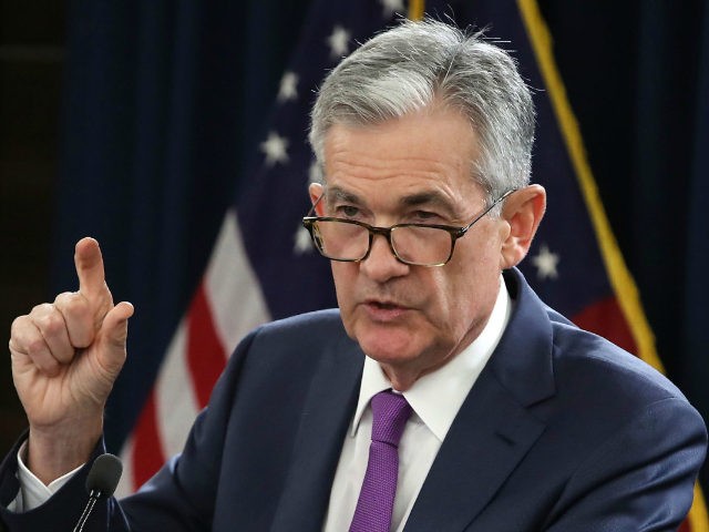 Federal Reserve Board Chairman Jerome Powell speaks during a news conference on September