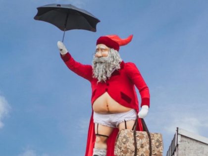 The Ponsonby Central Mall in New Zealand constructed a giant "gender-busting" Santa Claus to greet Christmas shoppers and destroy the innocence of young children.