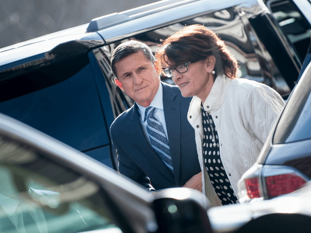 Gen. Michael Flynn, former national security adviser to US President Donald Trump, arrives at Federal Court December 1, 2017 in Washington, DC. Donald Trump's former national security advisor Michael Flynn appeared in court Friday after being charged with lying over his Russian contacts, as part of the FBI's probe into …