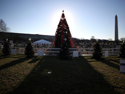 WASHINGTON, DC - DECEMBER 23: The National Christmas Tree is currently closed to the publi