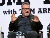 LOS ANGELES, CA - JULY 26: Tom Arnold discusses 'The Hunt For The Trump Tapes' onstage during The 2018 Summer Television Critics Association Press Tour on July 26, 2018 in Los Angeles, California. (Photo by Jesse Grant/Getty Images for A+E Networks )