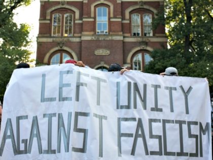 Leftists protest at university in Virginia.