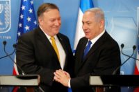 US Secretary of State Mike Pompeo (L) is greeted by Israeli Prime Minister Benjamin Netanyahu at the Ministry of Defence in Tel Aviv on April 29, 2018 US Secretary of State Mike Pompeo (L) is greeted by Israeli Prime Minister Benjamin Netanyahu at the Ministry of Defence in Tel Aviv on April 29, 2018
