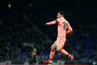 Lionel Messi scored two free-kicks and set up another goal as Barcelona romped past local rivals Espanyol 4-0