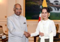 India's President Shri Ram Nath Kovind was greeted with the full pomp and circumstance of a guard of honour before meeting Myanmar's civilian leader Aung San Suu Kyi