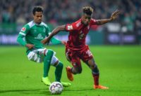 Kingsley Coman (R) on his return to action for Bayern Munich on December 1 following the Frenchman's latest injury setback.