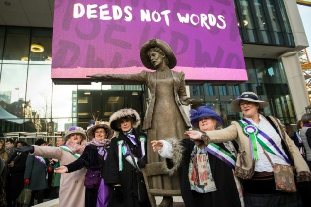 Statue of suffragette Emmeline Pankhurst unveiled in Manchester