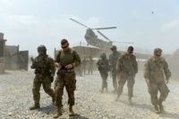 The United States has about 14,000 troops in Afghanistan working either with a NATO mission to support Afghan forces or in separate counter-terrorism operations