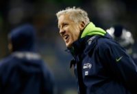 Seattle Seahawks coach Pete Carroll, shown before a victory over Kansas City, signed a contract extension Monday through the 2021 NFL season