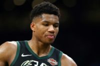 Giannis Antetokounmpo (pictured December 21, 2018) said that this was "one of the highest stages" for the Bucks, who were playing on Christmas for the first time since 1977