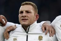 England's flanker Sam Underhill, pictured November 2018, was forced off during Bath's win over Leicester in the English Premiership with an ankle injury, and his coach was unable to shed much light on the extent of the injury